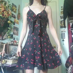 Retro cherry print sundress